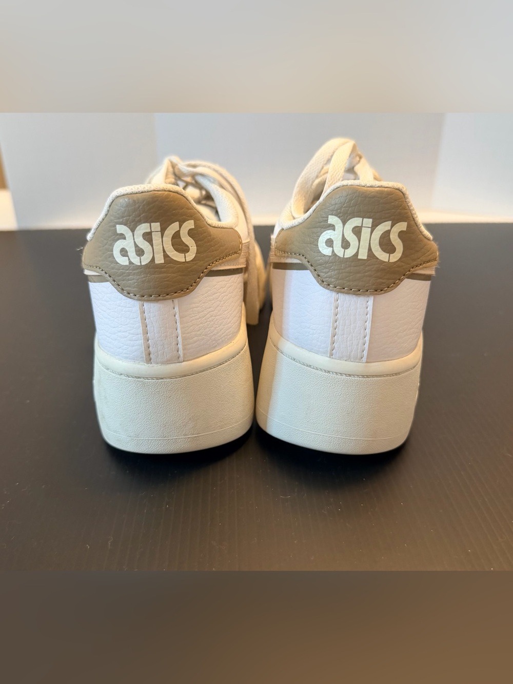 Asics Off-White & Beige Platform Sneakers - Picture 3 of 8